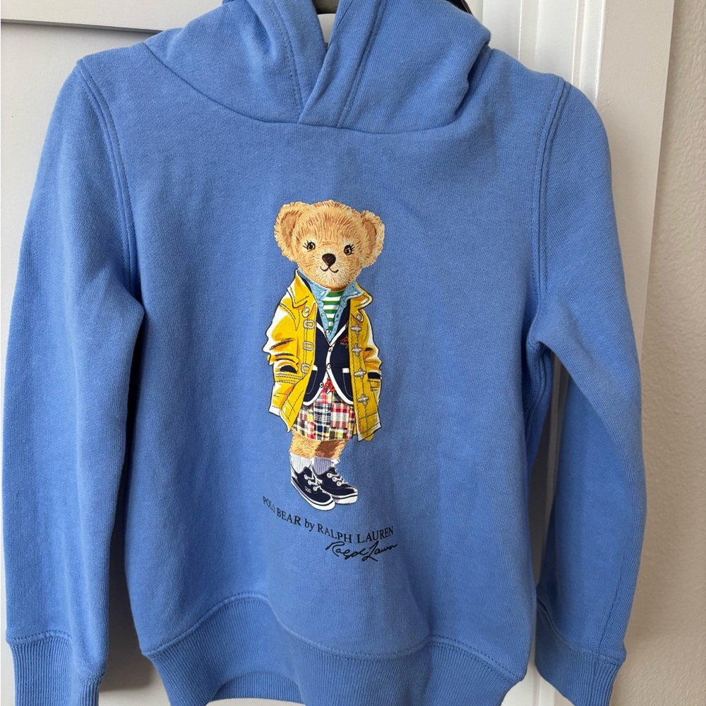 Polo by Ralph Lauren Kids Blue Hoodie with Bear Design